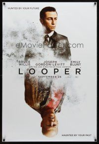 9a491 LOOPER teaser DS 1sh '12 Bruce Willis, hunted by the future, haunted by the past!