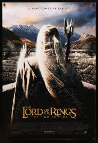 9a498 LORD OF THE RINGS: THE TWO TOWERS advance 1sh '02 J.R.R. Tolkien, Christopher Lee!
