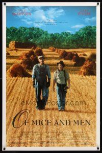 9a551 OF MICE & MEN 1sh '92 Gary Sinise & John Malkovich in John Steinbeck's classic!