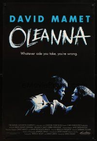9a552 OLEANNA 1sh '94 David Mamet, William H. Macy, whatever side you take, you're wrong!