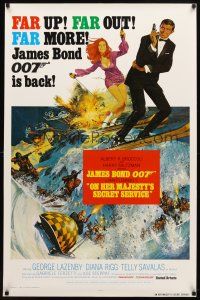9a553 ON HER MAJESTY'S SECRET SERVICE 1sh R80 George Lazenby's only appearance as James Bond!