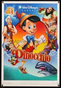 9a571 PINOCCHIO DS 1sh R92 Disney classic fantasy cartoon about a wooden boy who wants to be real!