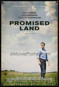 9a587 PROMISED LAND DS 1sh '12 cool image of Matt Damon in field, what's your price?