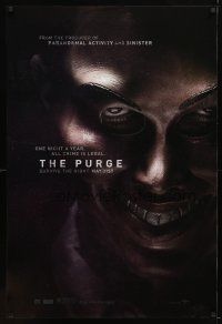 9a590 PURGE teaser DS 1sh '13 one night a year, all crime is legal, super creepy image!