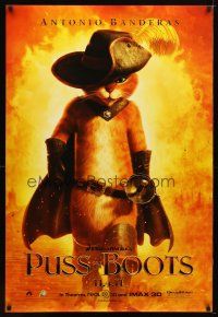 9a593 PUSS IN BOOTS orange style teaser DS 1sh '11 voice of Antonio Banderas in title role!