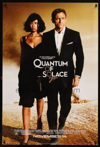 9a594 QUANTUM OF SOLACE advance 1sh '08 Daniel Craig as James Bond + sexy Olga Kurylenko!