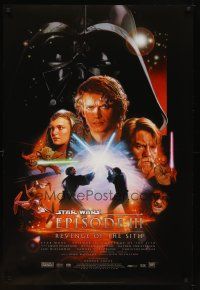 9a617 REVENGE OF THE SITH style B DS 1sh '05 Star Wars Episode III, cool artwork by Drew Struzan!