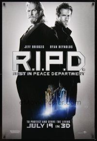 9a595 R.I.P.D. teaser DS 1sh '13 Ryan Reynolds & Jeff Bridges with glowing guns!
