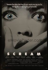 9a639 SCREAM 1sh '96 directed by Wes Craven, David Arquette, Neve Campbell!