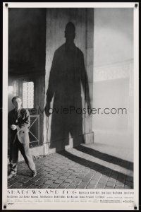 9a651 SHADOWS & FOG DS 1sh '92 cool photographic image of Woody Allen by Brian Hamill!