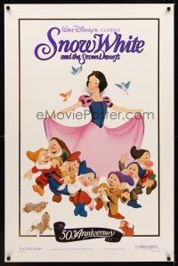 9a672 SNOW WHITE & THE SEVEN DWARFS foil 1sh R87 Walt Disney animated cartoon fantasy classic!