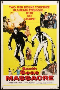 9a676 SOUTH SEAS 1sh '74 Philippino cannibal horror, men bound together in a death struggle!