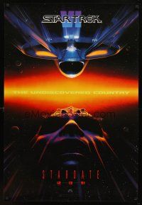 9a700 STAR TREK VI teaser 1sh '91 cool sci-fi image, The Undiscovered Country!