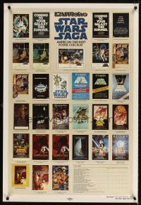 9a708 STAR WARS CHECKLIST Kilian 2-sided 1sh '85 great images of U.S. posters!