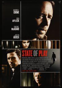 9a710 STATE OF PLAY advance DS 1sh '09 Russell Crowe, Affleck, McAdams & Helen Mirren!