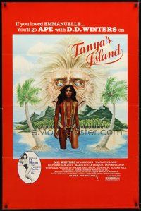 9a725 TANYA'S ISLAND 1sh '80 Playboy, wild art of ape & sexy Vanity by Baker!