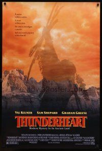 9a743 THUNDERHEART 1sh '92 directed by Michael Apted, really cool Native American Indian image!