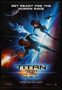 9a746 TITAN A.E. style A advance DS 1sh '00 Don Bluth sci-fi cartoon, get ready for the human race!