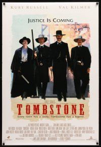 9a750 TOMBSTONE DS 1sh '93 Kurt Russell as Wyatt Earp, Val Kilmer as Doc Holliday!