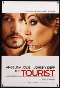 9a754 TOURIST teaser DS 1sh '10 von Donnersmarck, cool image of Johnny Depp & Angelina Jolie!