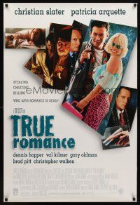 9a766 TRUE ROMANCE DS 1sh '93 Christian Slater, Patricia Arquette, by Quentin Tarantino!