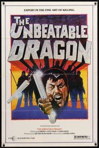 9a783 UNBEATABLE DRAGON 1sh '78 martial arts, Lo Meng is an expert in the fine art of killing!