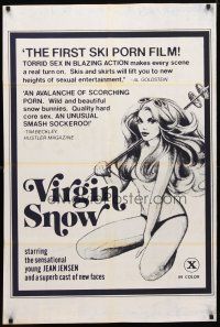 9a796 VIRGIN SNOW 1sh '76 Jean Jennings, Vanessa Del Rio, sex!