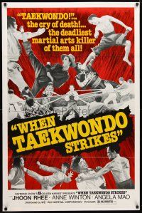 9a819 WHEN TAEKWONDO STRIKES 1sh '74 Jhoon Rhee, the cry of death, cool kung fu images!