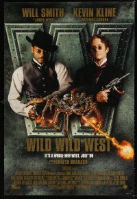 9a830 WILD WILD WEST advance DS 1sh '99 Will Smith, Kevin Kline, it's a whole new west!