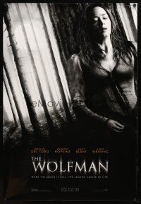 9a837 WOLFMAN teaser DS 1sh '10 cool image of Emily Blunt in forest!