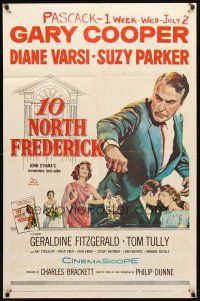 9b002 10 NORTH FREDERICK 1sh '58 Gary Cooper, Diane Varsi, from John O'Hara's best-seller!