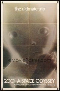 9b007 2001: A SPACE ODYSSEY 1sh R72 Stanley Kubrick, Keir Dullea, Gary Lockwell, star child!