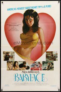 9b063 BABYFACE 1sh '77 classic Alex de Renzy, sexy art of America's newest sweetheart!
