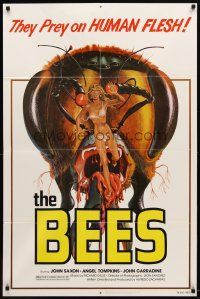 9b082 BEES 1sh '78 John Saxon, Angel Tompkins, Kollar giant bee & sexy girl artwork!