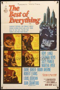 9b087 BEST OF EVERYTHING 1sh '59 Hope Lange, Stephen Boyd, nakedly exposes the female jungle!