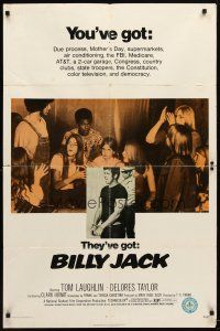 9b101 BILLY JACK 1sh '71 Tom Laughlin, Delores Taylor, most unusual boxoffice success ever!