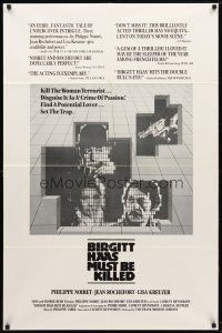 9b103 BIRGITT HAAS MUST BE KILLED 1sh '82 Laurent Heynemann's sex crime thriller, Phillipe Noiret!