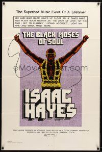 9b107 BLACK MOSES OF SOUL 1sh '73 Isaac Hayes, the superbad music event of a lifetime!