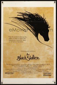 9b109 BLACK STALLION 1sh '79 Carroll Ballard, great Thurston horse artwork!