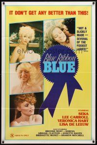 9b132 BLUE RIBBON BLUE 1sh '85 Seka, Annette Haven, x-rated doesn't get any better than this!