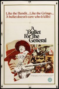 9b169 BULLET FOR THE GENERAL 1sh '68 spaghetti western, a bullet doesn't care who it kills!