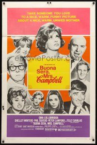 9b170 BUONA SERA MRS CAMPBELL 1sh '69 Gina Lollobrigida, Peter Lawford, Phil Silvers, Savalas!