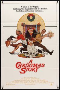 9b192 CHRISTMAS STORY 1sh '83 best classic Christmas movie, great art by Robert Tanenbaum!