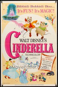 9b193 CINDERELLA style A 1sh R65 Walt Disney classic romantic musical fantasy cartoon!