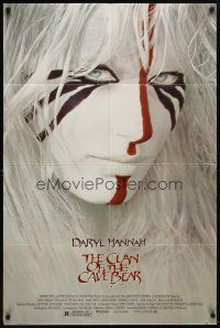 9b195 CLAN OF THE CAVE BEAR 1sh '86 fantastic image of Daryl Hannah in tribal make up!