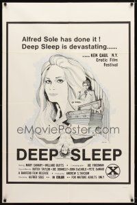 9b237 DEEP SLEEP 1sh '72 Alfred Sole directed, Ashton art of sexy woman!