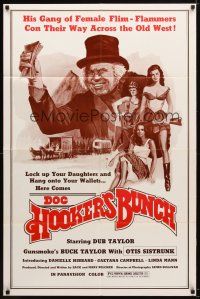 9b257 DOC HOOKER'S BUNCH 1sh '76 Dub Taylor & his gang of sexy female film-flammers!