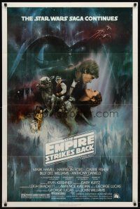9b280 EMPIRE STRIKES BACK 1sh '80 classic Gone With The Wind style art by Roger Kastel!
