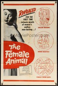 9b303 FEMALE ANIMAL 1sh '70 intimate details of women's endless man-baiting!