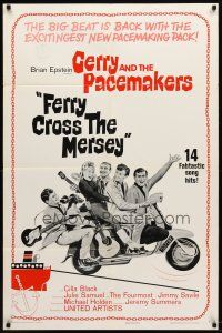 9b306 FERRY CROSS THE MERSEY 1sh '65 rock & roll, the big beat is back, Gerry & the Pacemakers!